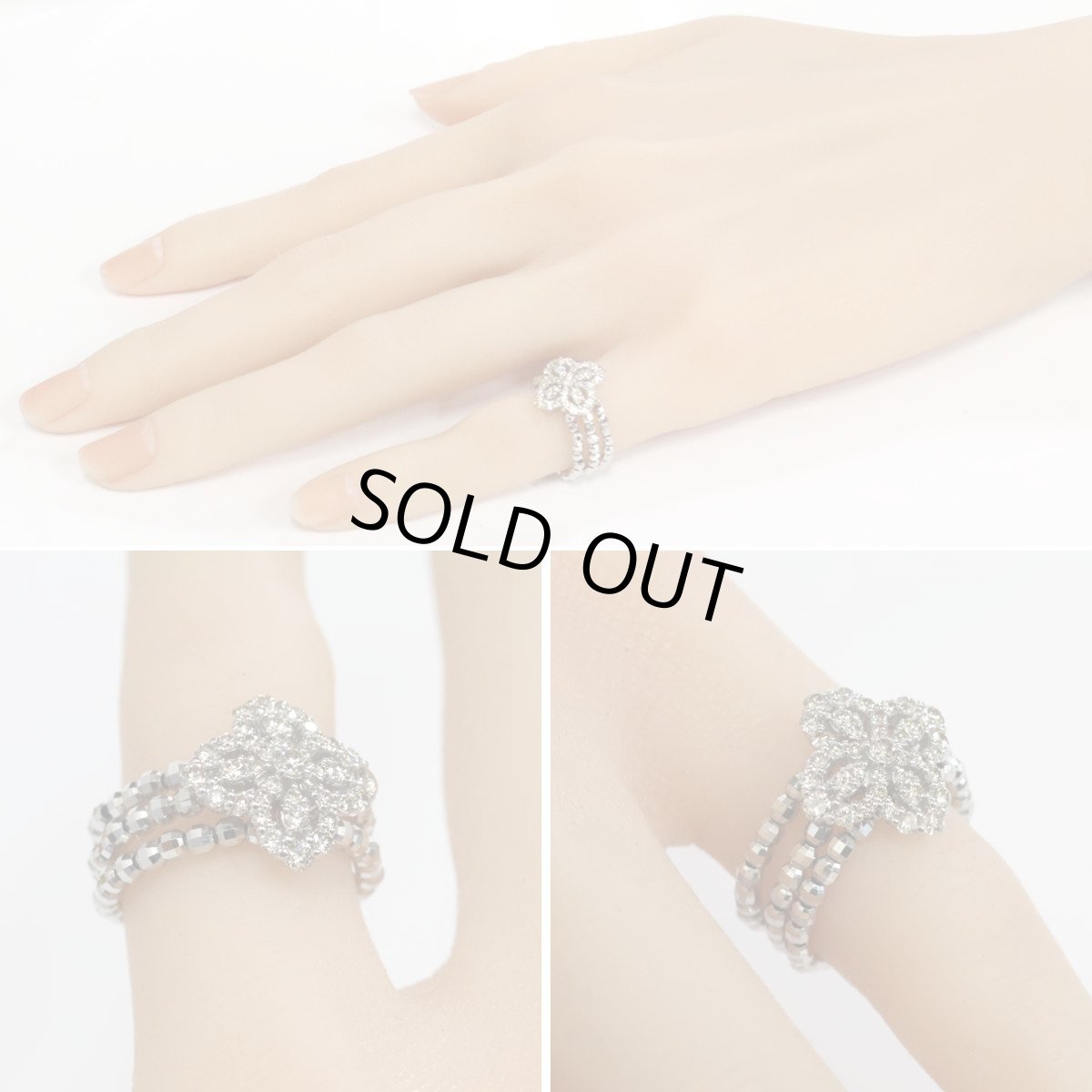 画像9: Pt950ダイヤモンドリング D0.50 4.1g #7-17 伸縮式 (9)