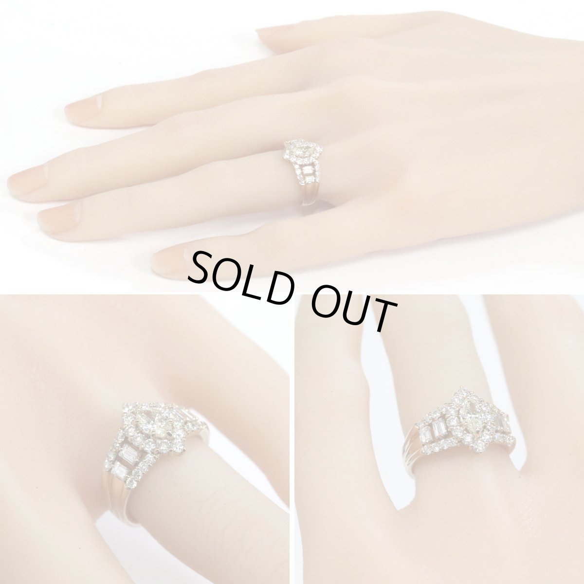 画像10: K18PGダイヤモンドリング D0.525 D1.11 5.8g #10 (10)