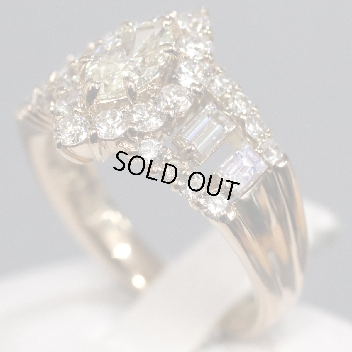 画像2: K18PGダイヤモンドリング D0.525 D1.11 5.8g #10 (2)