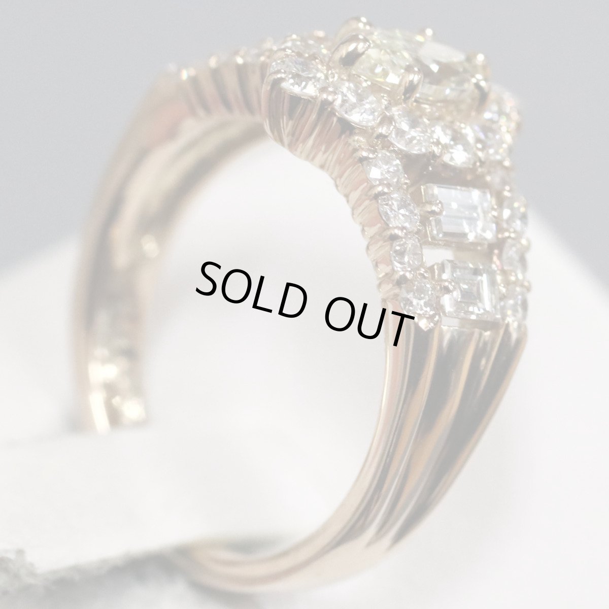 画像3: K18PGダイヤモンドリング D0.525 D1.11 5.8g #10 (3)