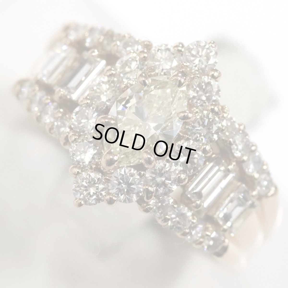 画像4: K18PGダイヤモンドリング D0.525 D1.11 5.8g #10 (4)