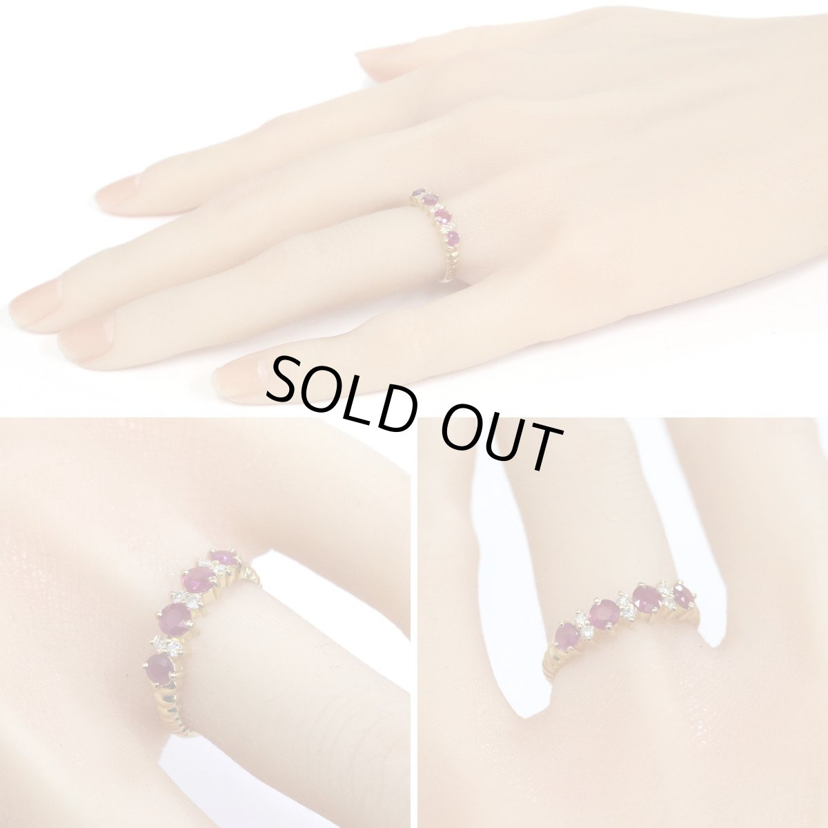 画像10: K18ルビーダイヤモンドリング 1.9g #11.5 (10)