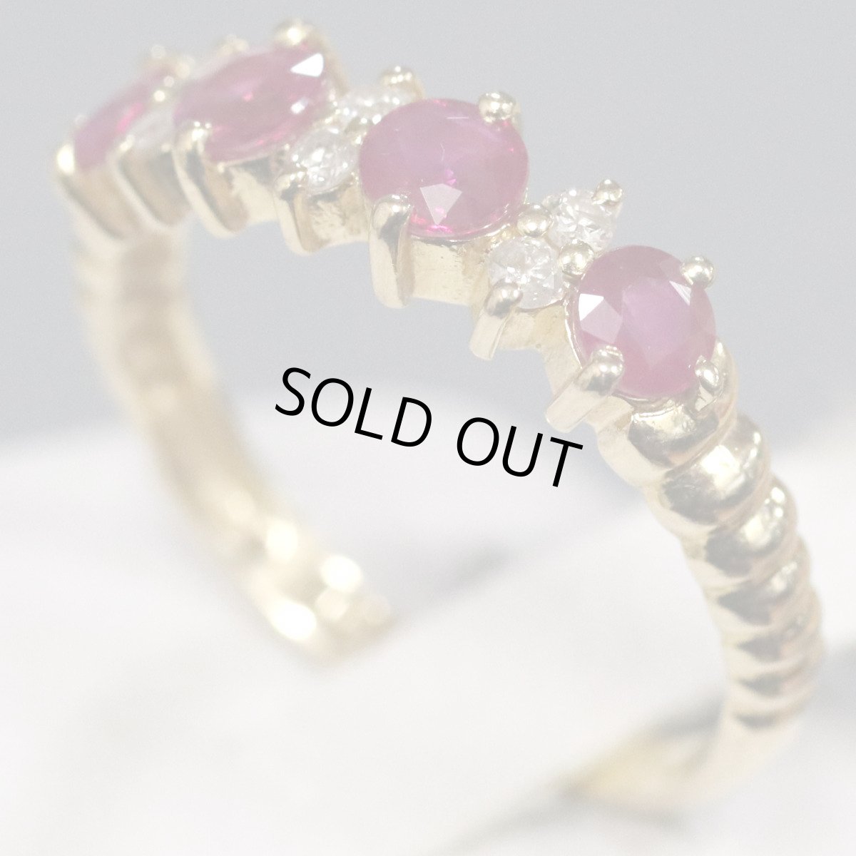 画像3: K18ルビーダイヤモンドリング 1.9g #11.5 (3)