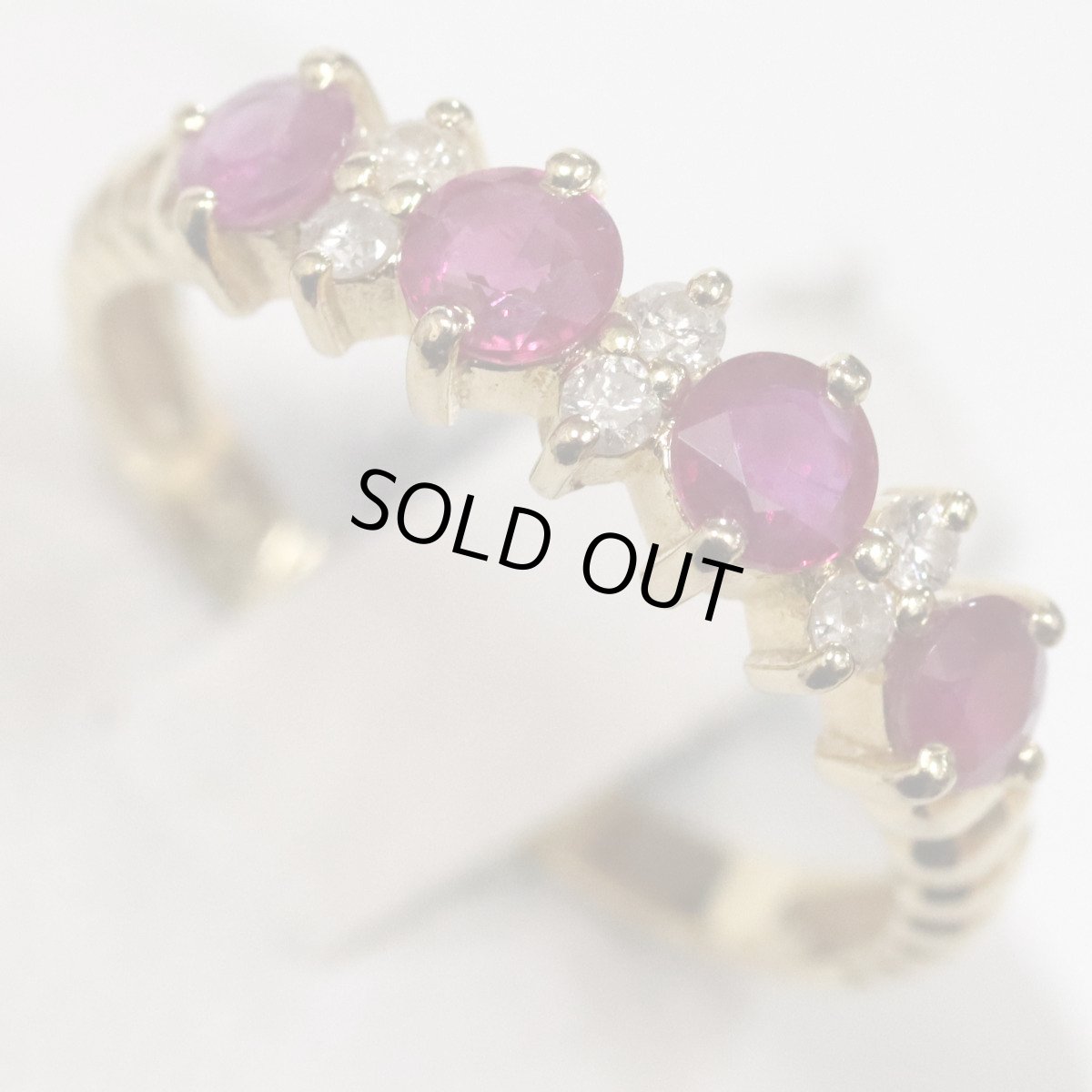 画像4: K18ルビーダイヤモンドリング 1.9g #11.5 (4)