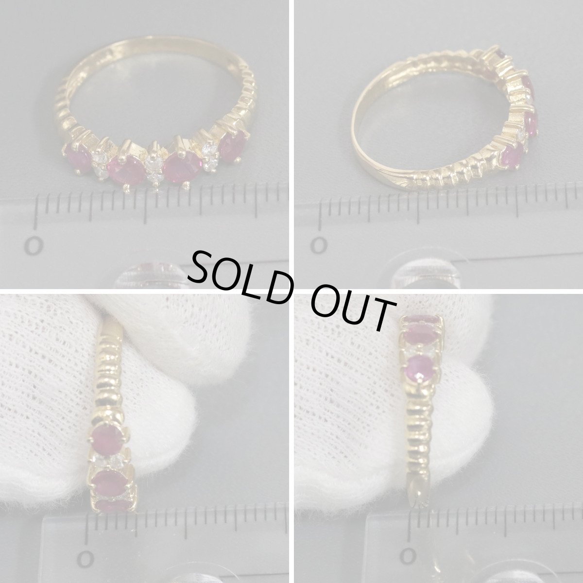 画像9: K18ルビーダイヤモンドリング 1.9g #11.5 (9)