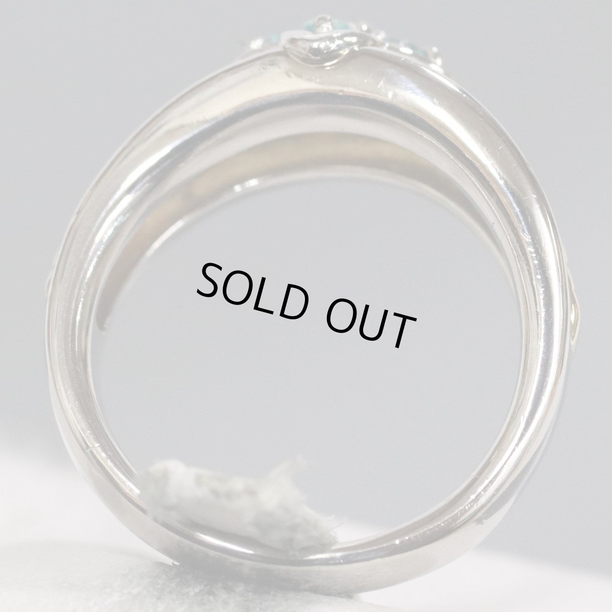 画像5: Pt900/K18トルマリンリング T0.18 14.1g #15.5 (5)