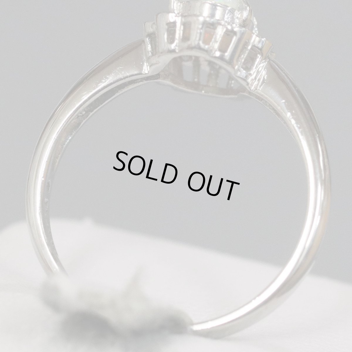 画像6: Pt900ホワイトオパールダイヤモンドリング 4.5g #11.5 (6)