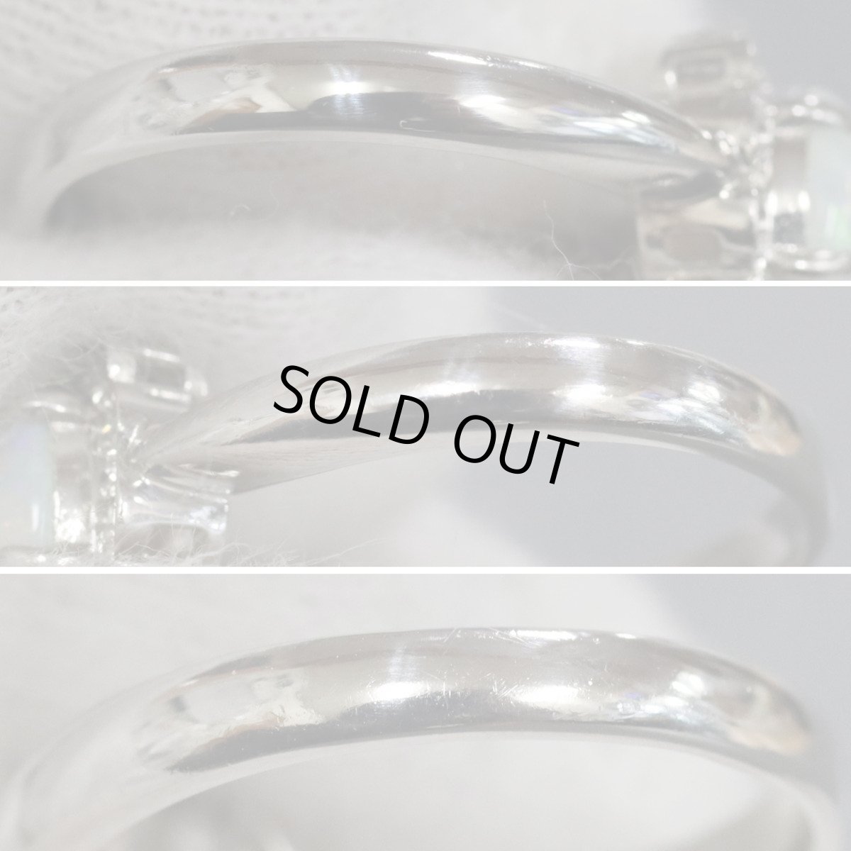 画像7: Pt900ホワイトオパールダイヤモンドリング 4.5g #11.5 (7)