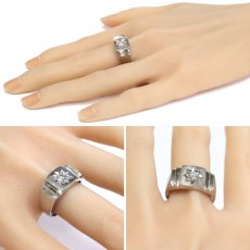 画像10: Pt900ダイヤモンドリング D0.30 18.5g #21 印台 (10)