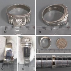 画像9: Pt900ダイヤモンドリング D0.30 18.5g #21 印台 (9)