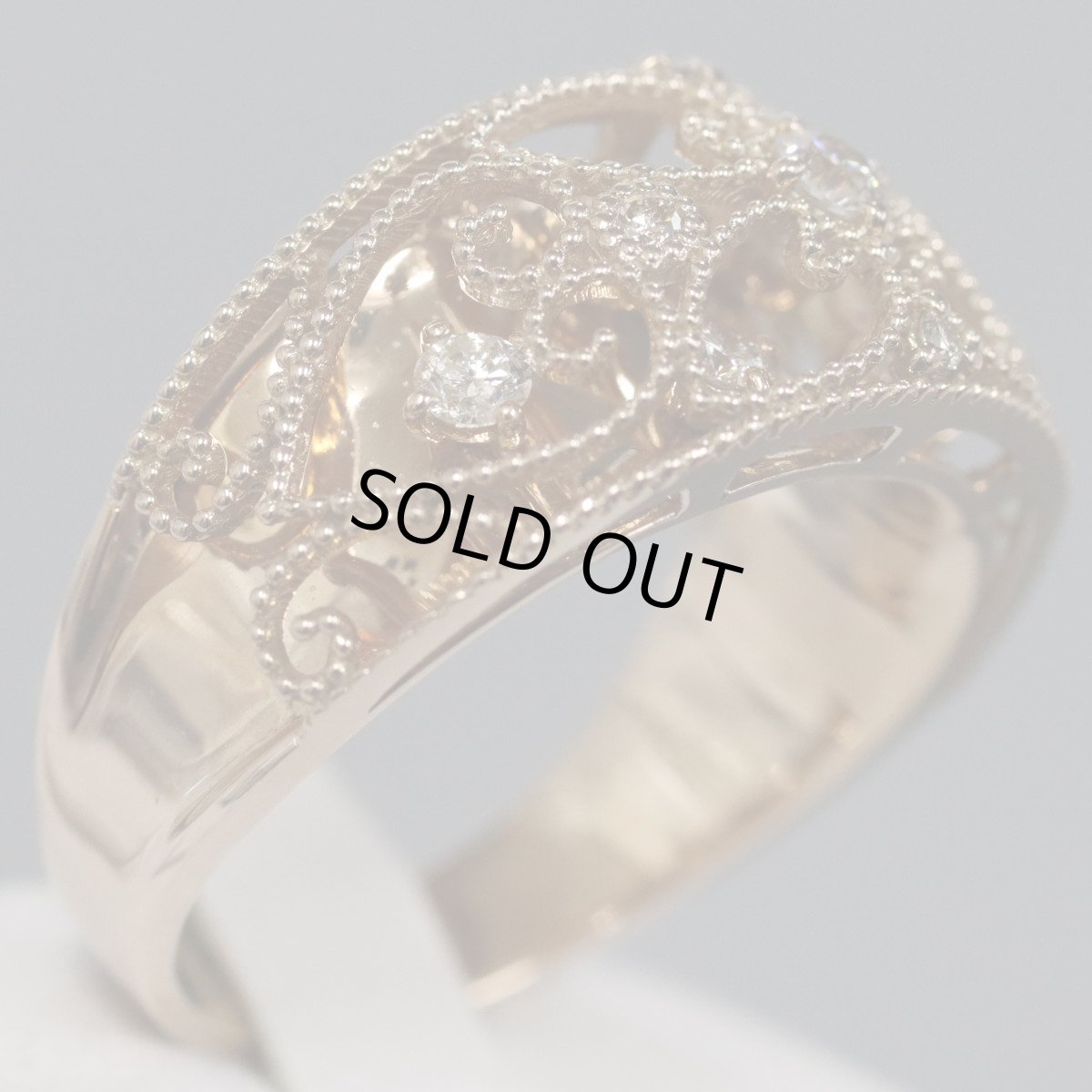 画像3: K18PGダイヤモンドリング D0.50 7.8g #18 (3)