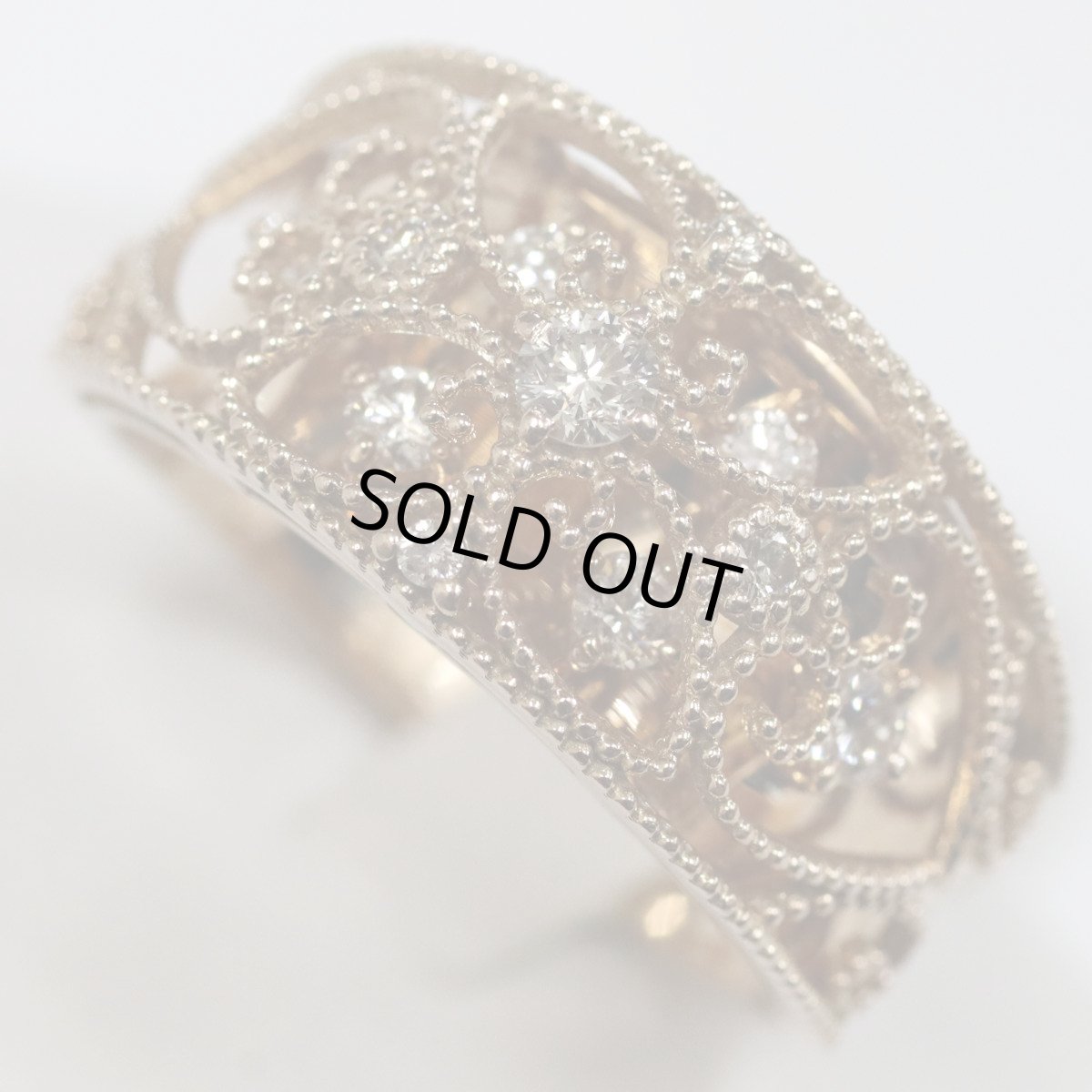 画像4: K18PGダイヤモンドリング D0.50 7.8g #18 (4)