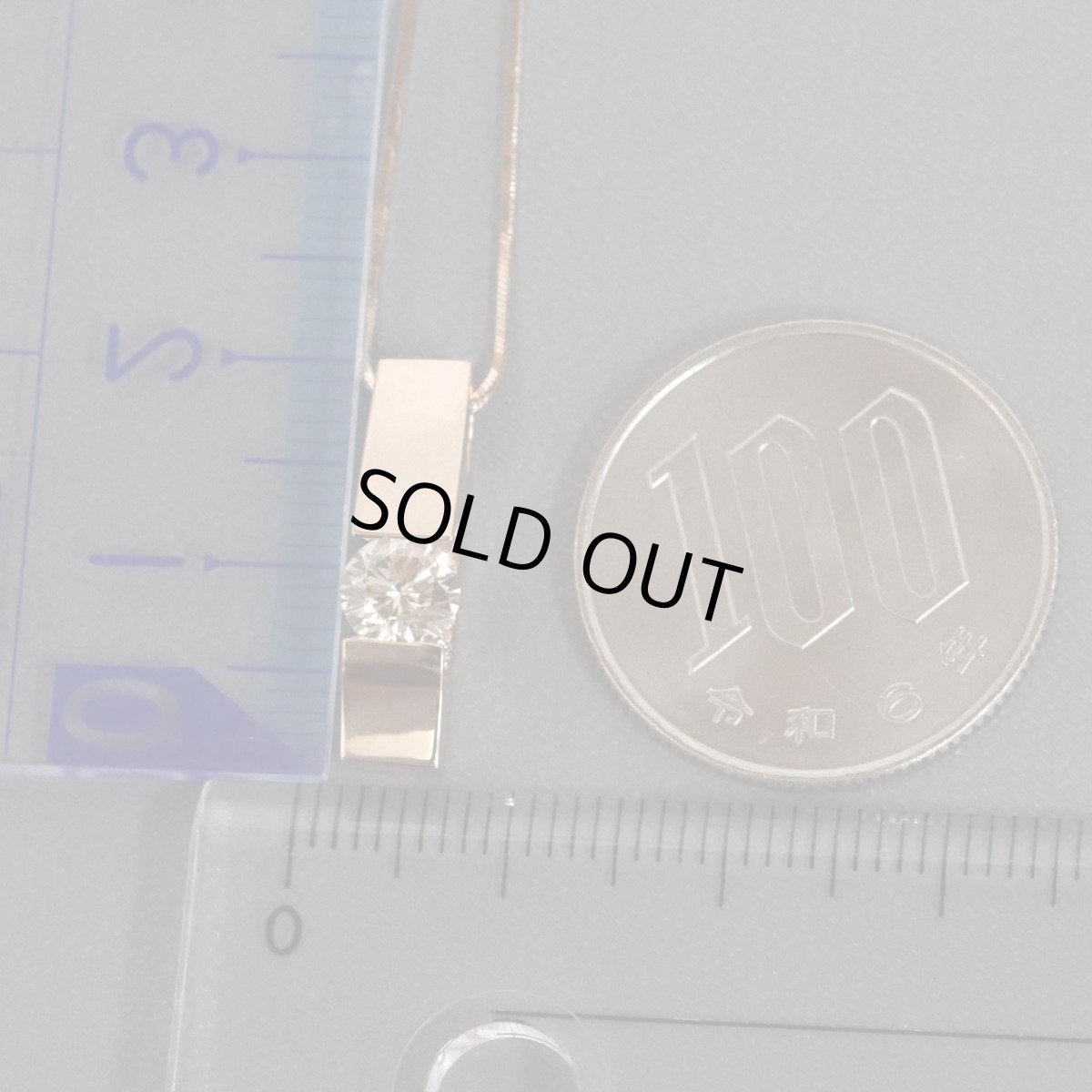 画像10: K18PGダイヤモンドペンダント D0.64 D0.07 5.2g ピンクゴールド (10)