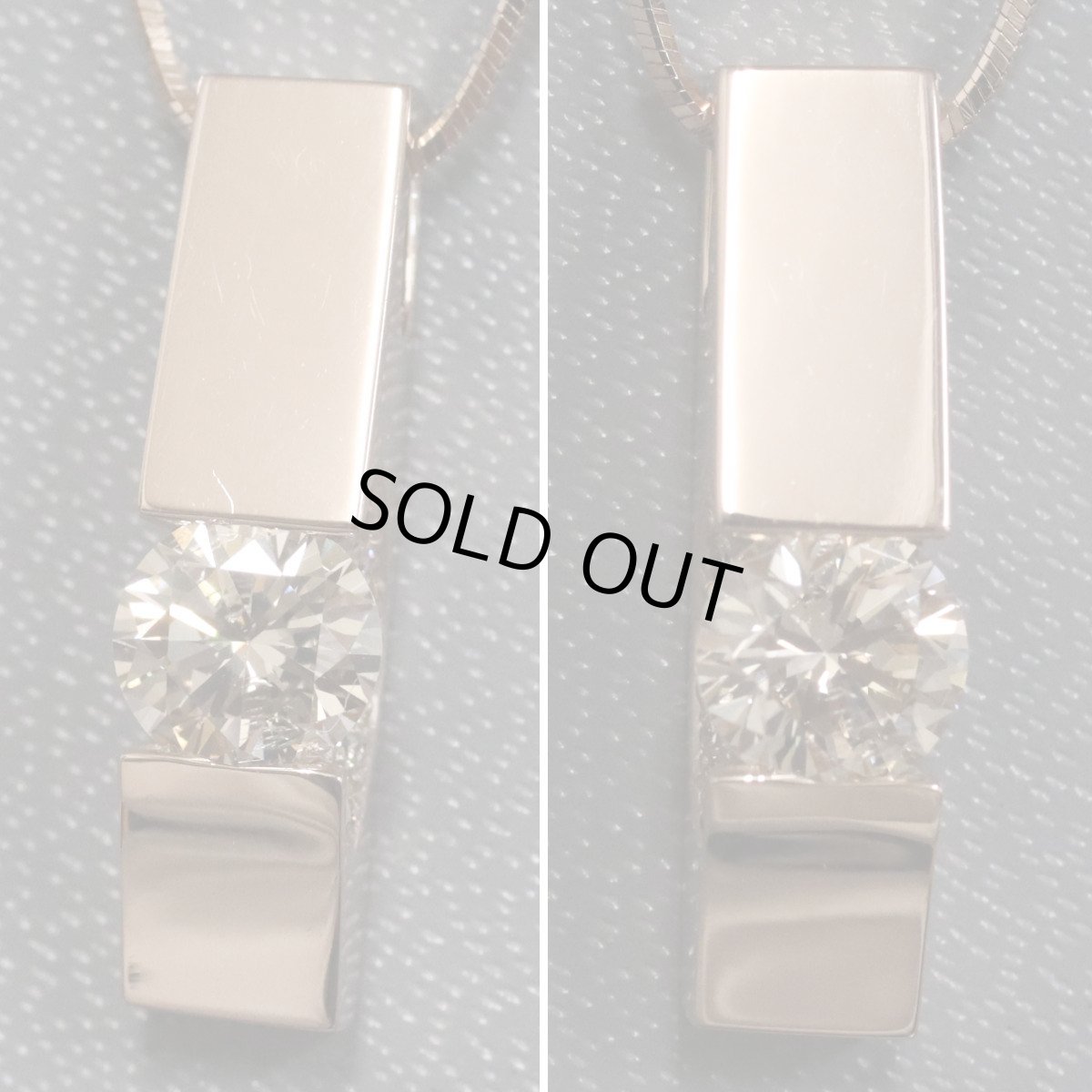 画像2: K18PGダイヤモンドペンダント D0.64 D0.07 5.2g ピンクゴールド (2)