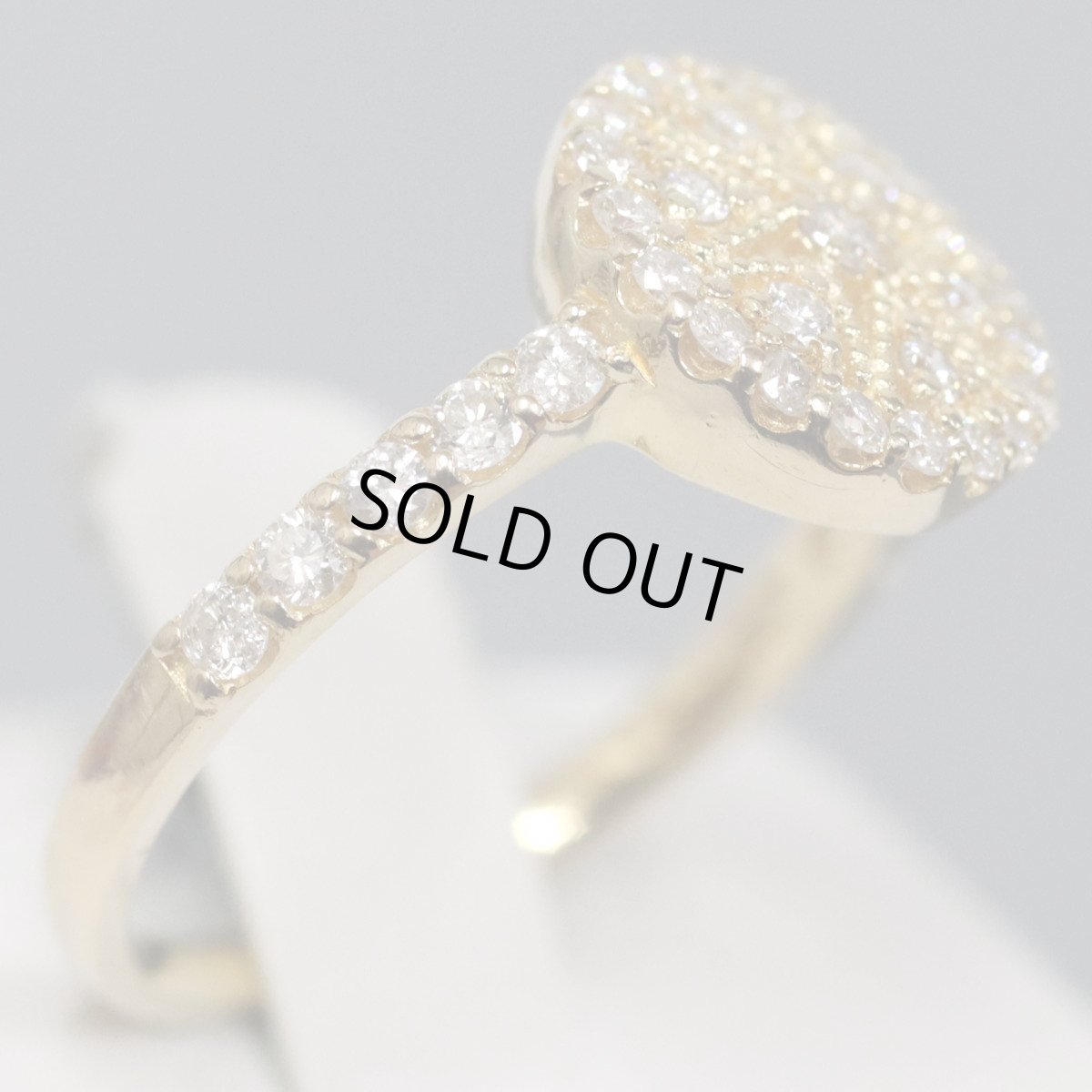 画像2: K18ダイヤモンドリング D0.45 2.7g #10 (2)