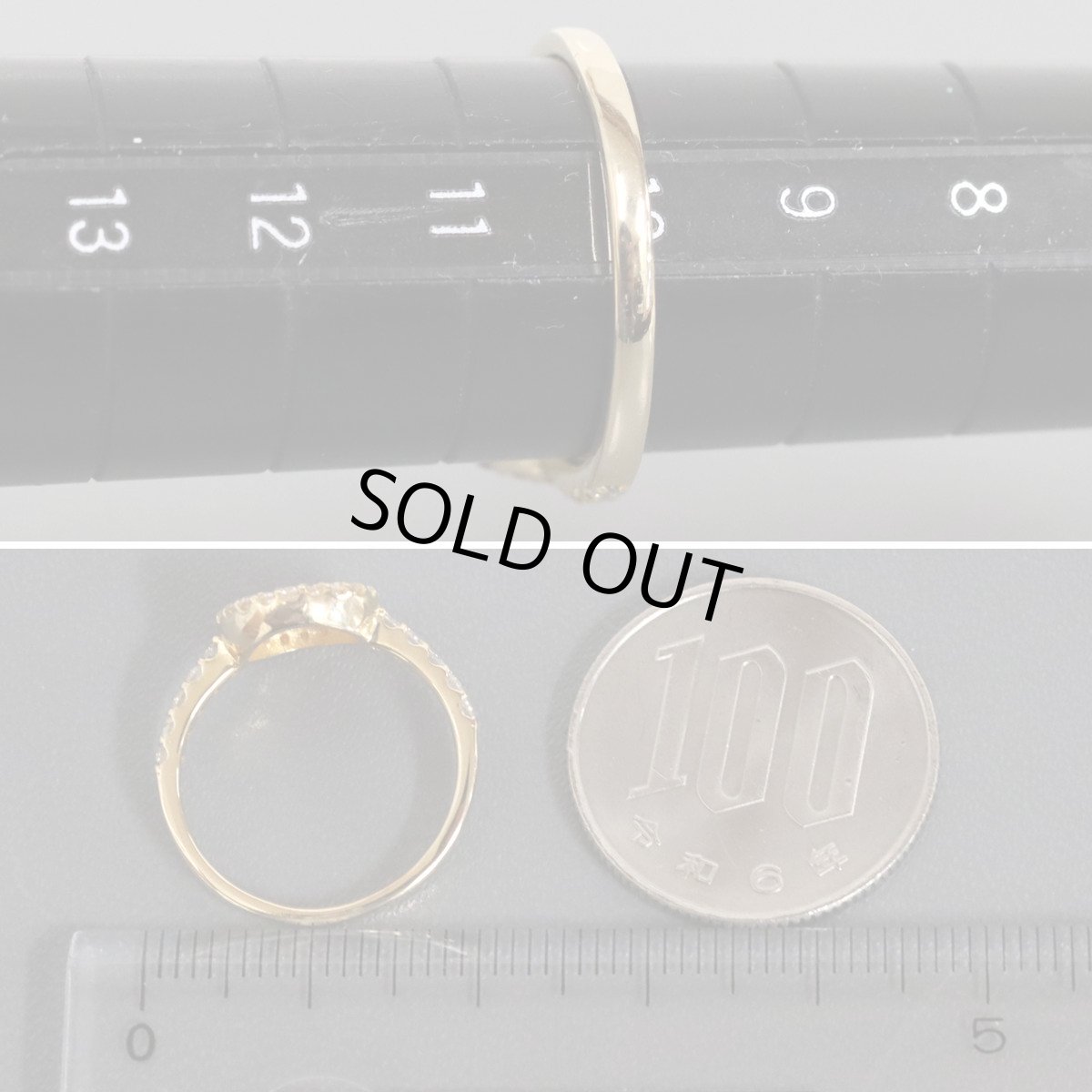 画像8: K18ダイヤモンドリング D0.45 2.7g #10 (8)