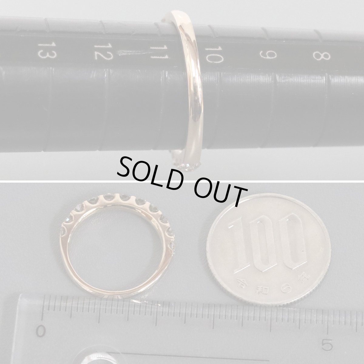 画像8: K18PGブラウンダイヤモンドリング D1.00 2.7g #10.5 (8)