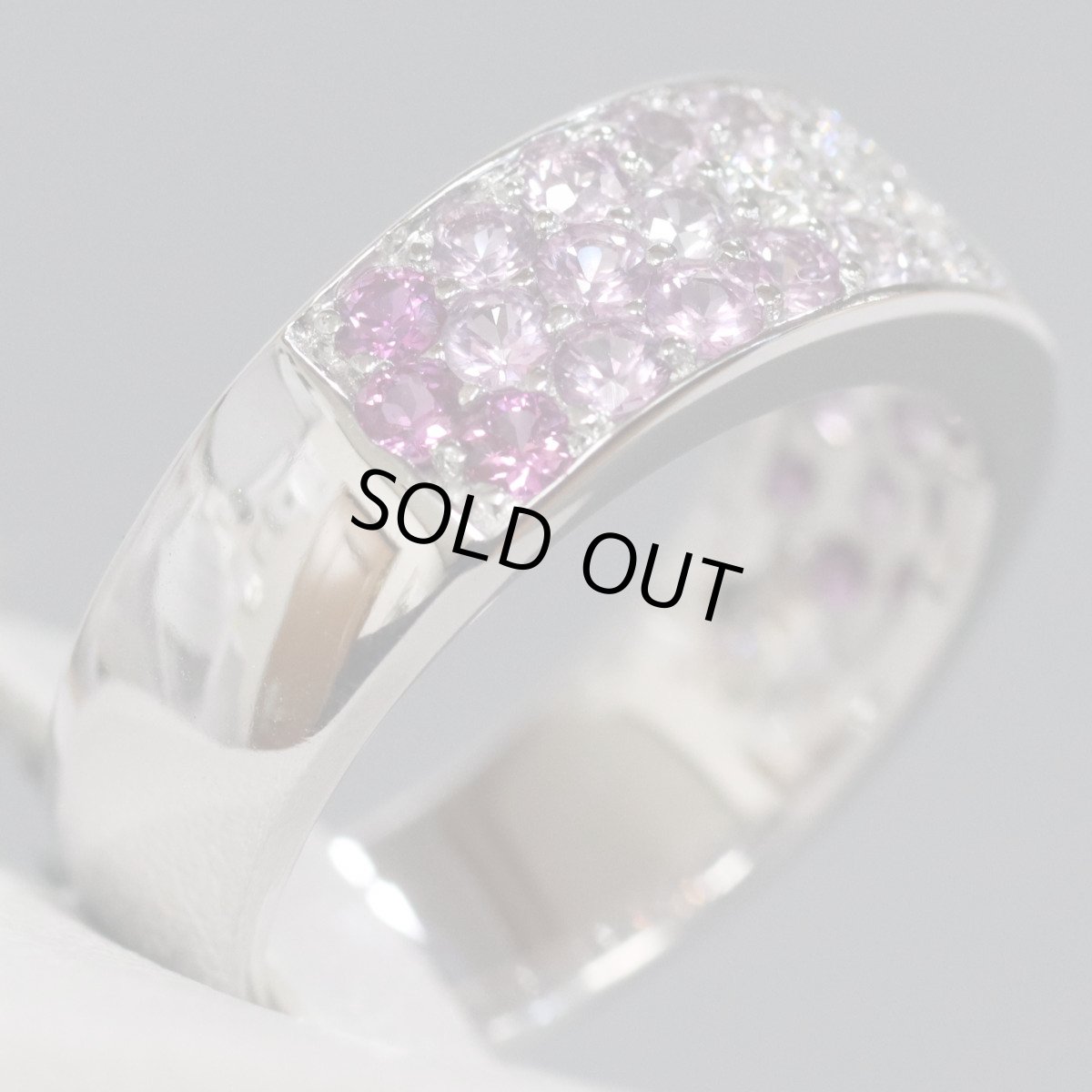 画像3: スタージュエリー K18WGピンクサファイアダイヤモンドリング S1.11 D0.28 6.3g #11 (3)