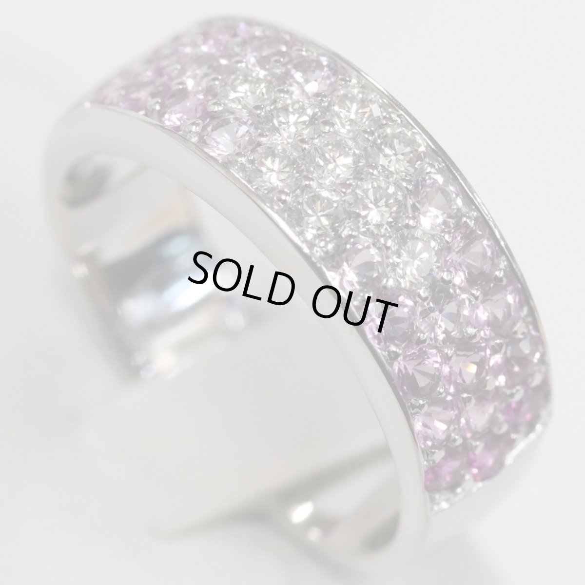 画像4: スタージュエリー K18WGピンクサファイアダイヤモンドリング S1.11 D0.28 6.3g #11 (4)