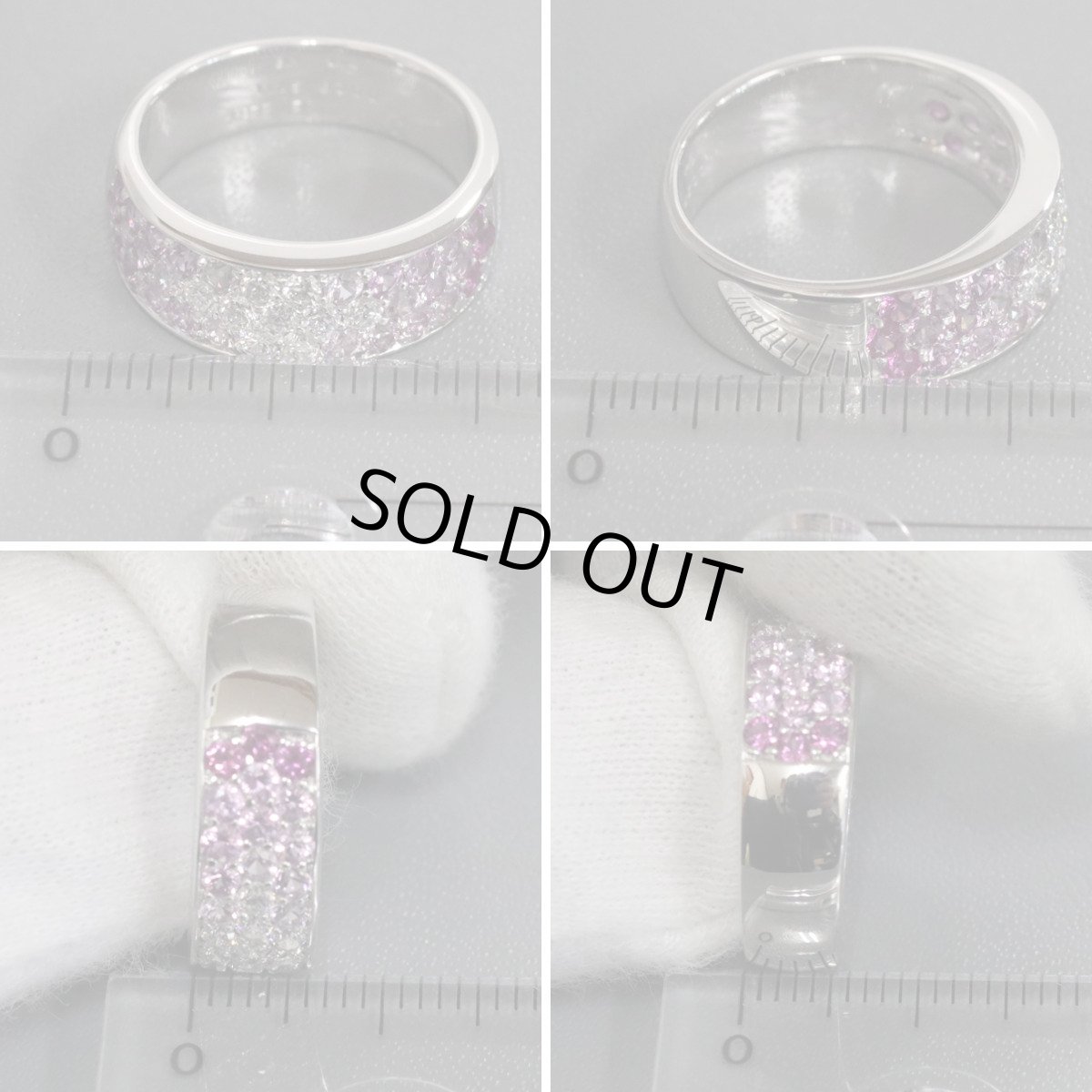 画像9: スタージュエリー K18WGピンクサファイアダイヤモンドリング S1.11 D0.28 6.3g #11 (9)