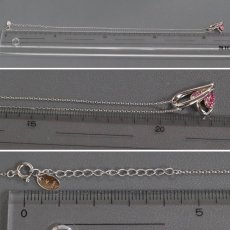 画像9: ヨンドシー K18WGピンクサファイアダイヤモンドネックレス ハートモチーフ 5.4g (9)