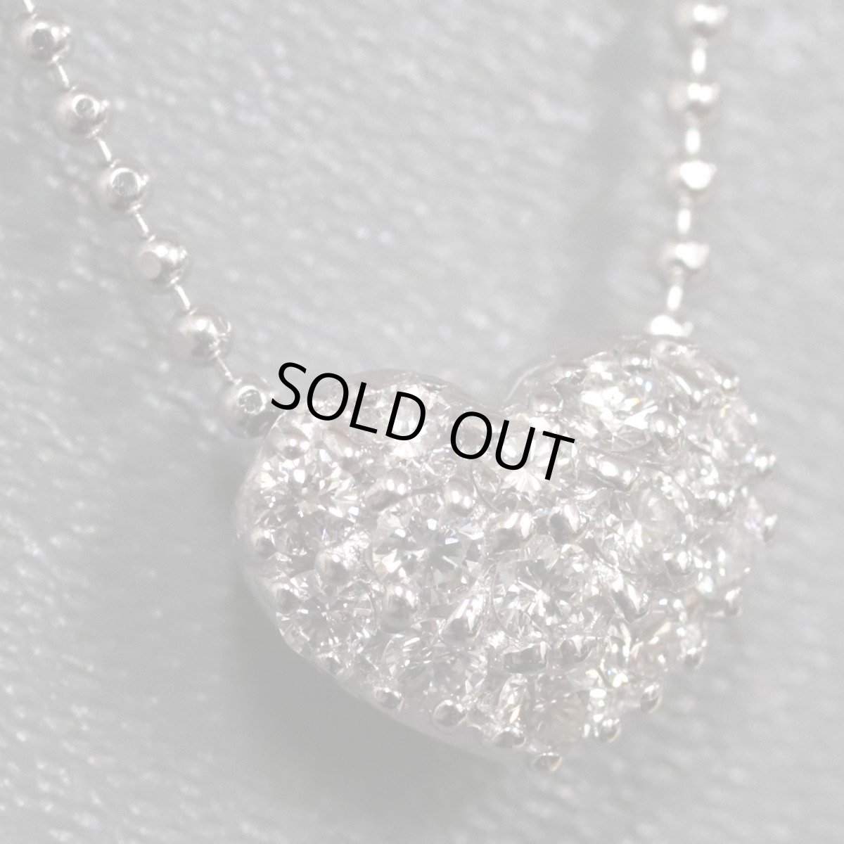 画像1: ポンテヴェキオ K18WGダイヤモンドネックレス ハートモチーフ D0.24 3.5g (1)