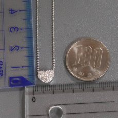 画像10: ポンテヴェキオ K18WGダイヤモンドネックレス ハートモチーフ D0.24 3.5g (10)