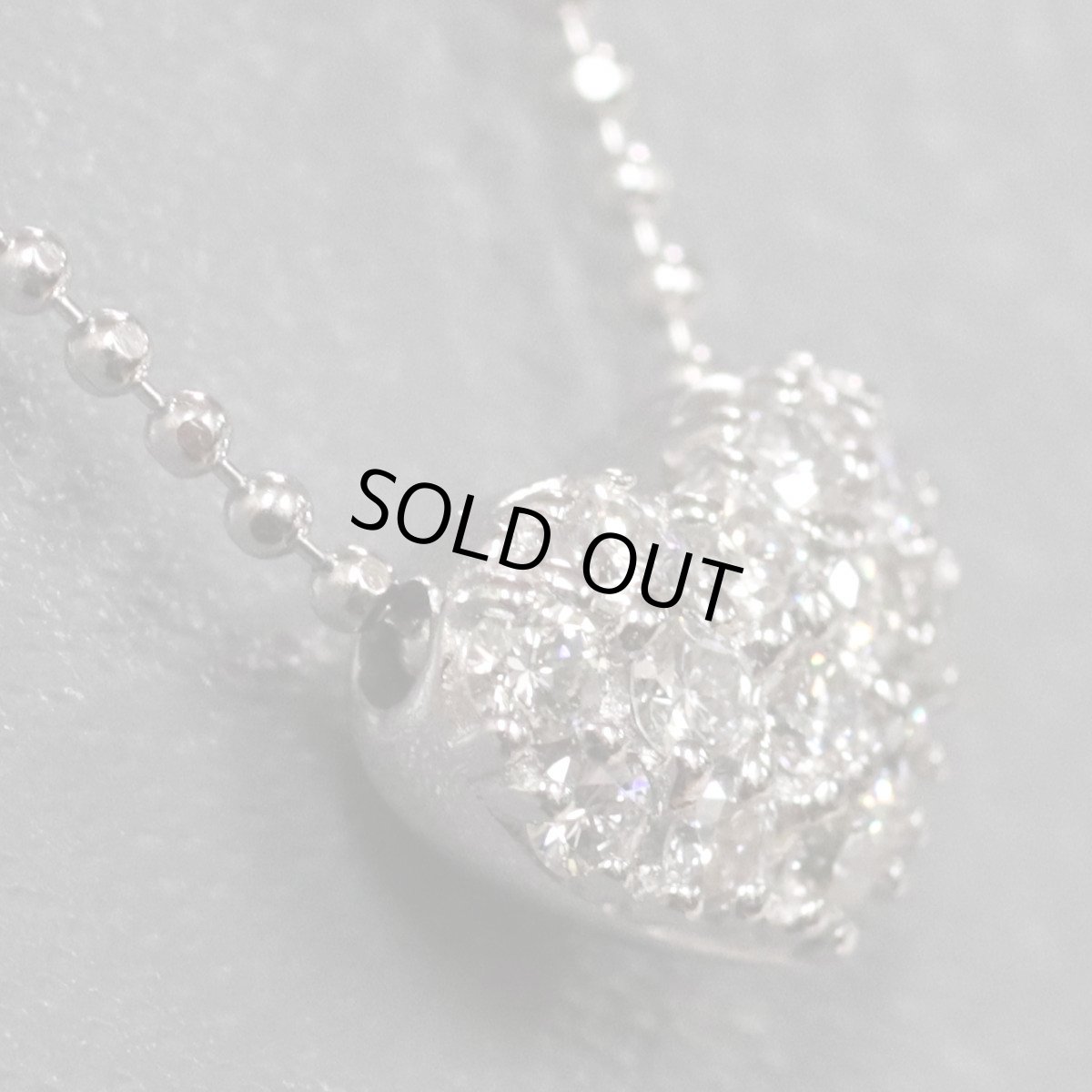 画像2: ポンテヴェキオ K18WGダイヤモンドネックレス ハートモチーフ D0.24 3.5g (2)