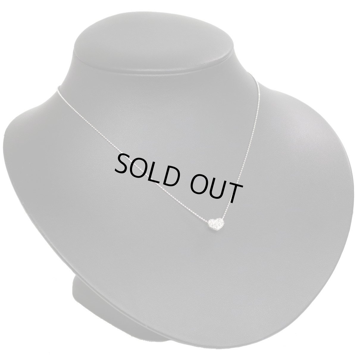 画像6: ポンテヴェキオ K18WGダイヤモンドネックレス ハートモチーフ D0.24 3.5g (6)