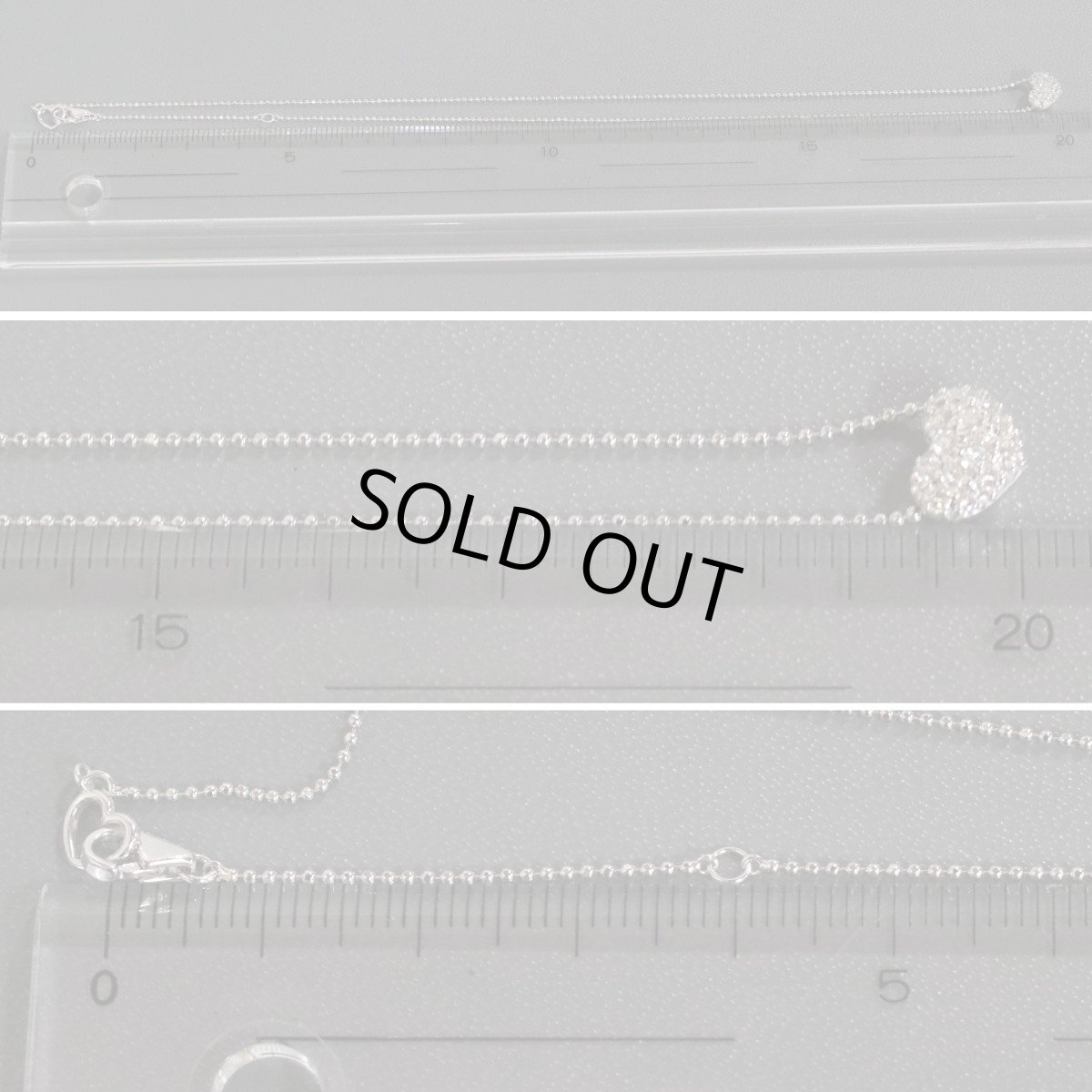 画像9: ポンテヴェキオ K18WGダイヤモンドネックレス ハートモチーフ D0.24 3.5g (9)