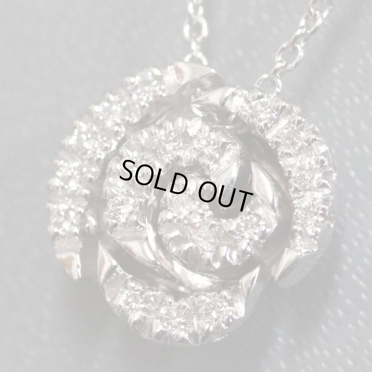 画像1: ポンテヴェキオ 750ダイヤモンドネックレス フラワーモチーフ D0.17 6.9g (1)