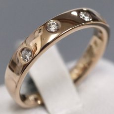 画像1: ヨンドシー K18PGダイヤモンドリング 4PD 3.9g #11 (1)