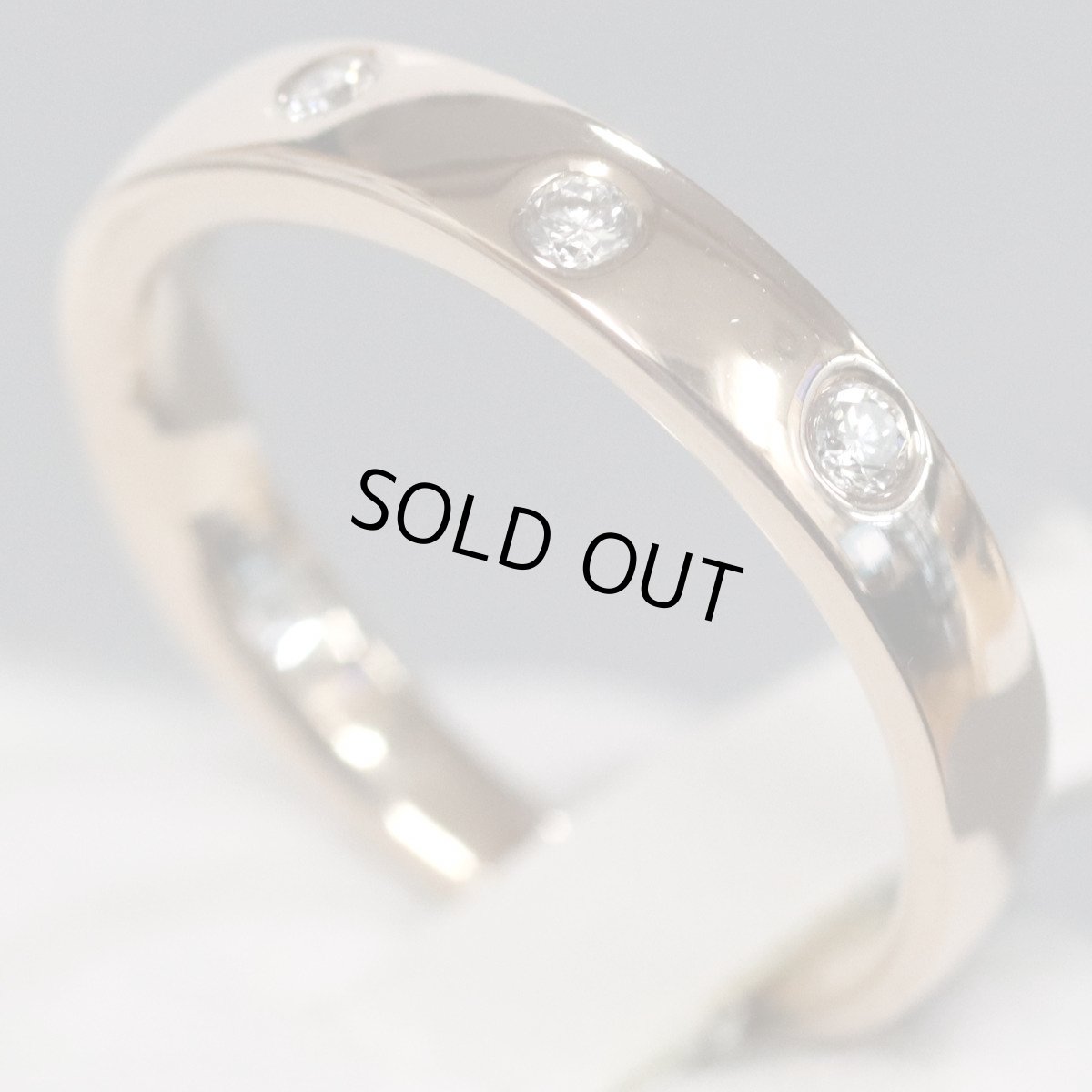 画像2: ヨンドシー K18PGダイヤモンドリング 4PD 3.9g #11 (2)