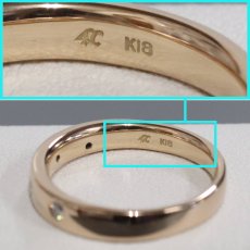 画像7: ヨンドシー K18PGダイヤモンドリング 4PD 3.9g #11 (7)