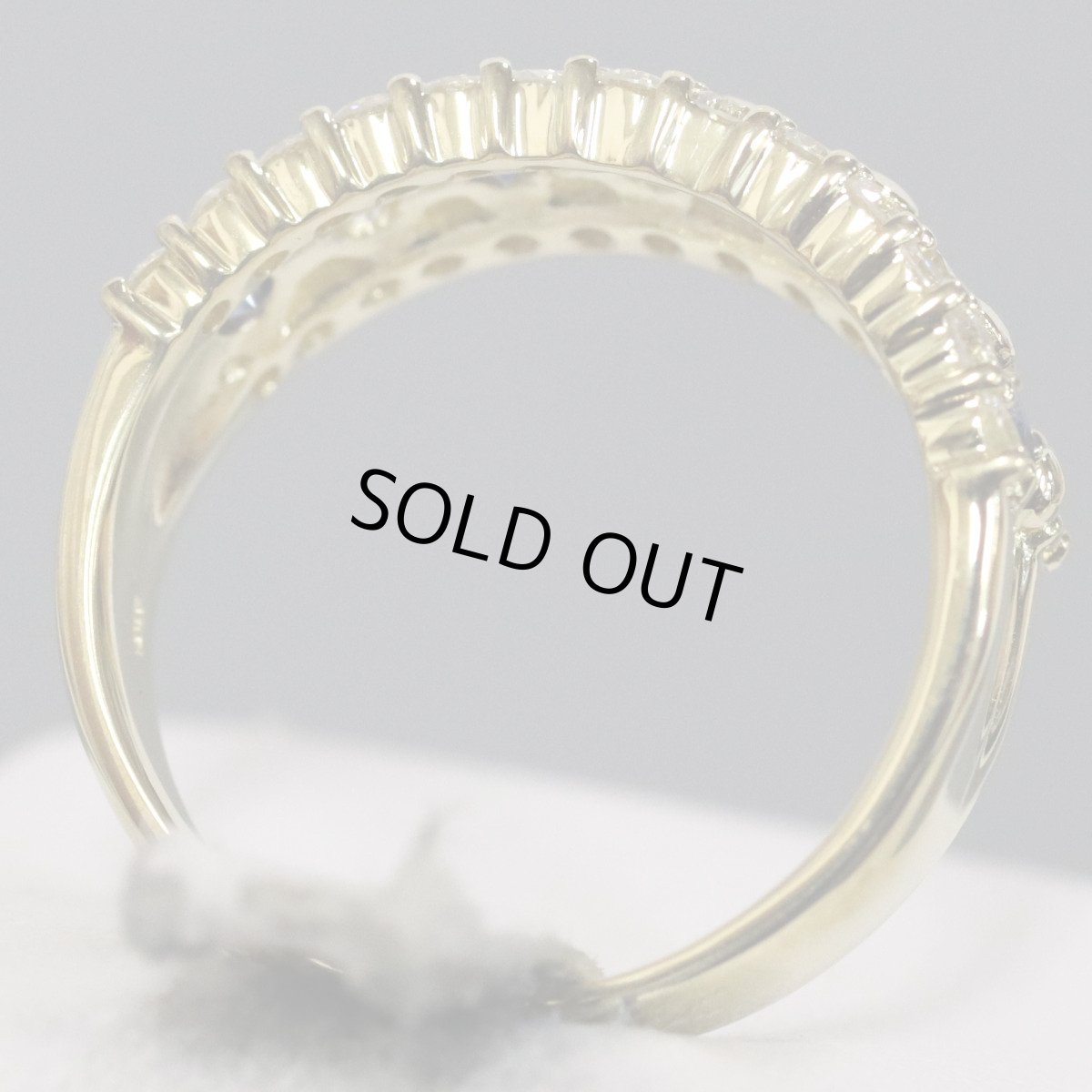 画像5: K18YGサファイアダイヤモンドリング S0.31 D0.75 4.8g #11 (5)