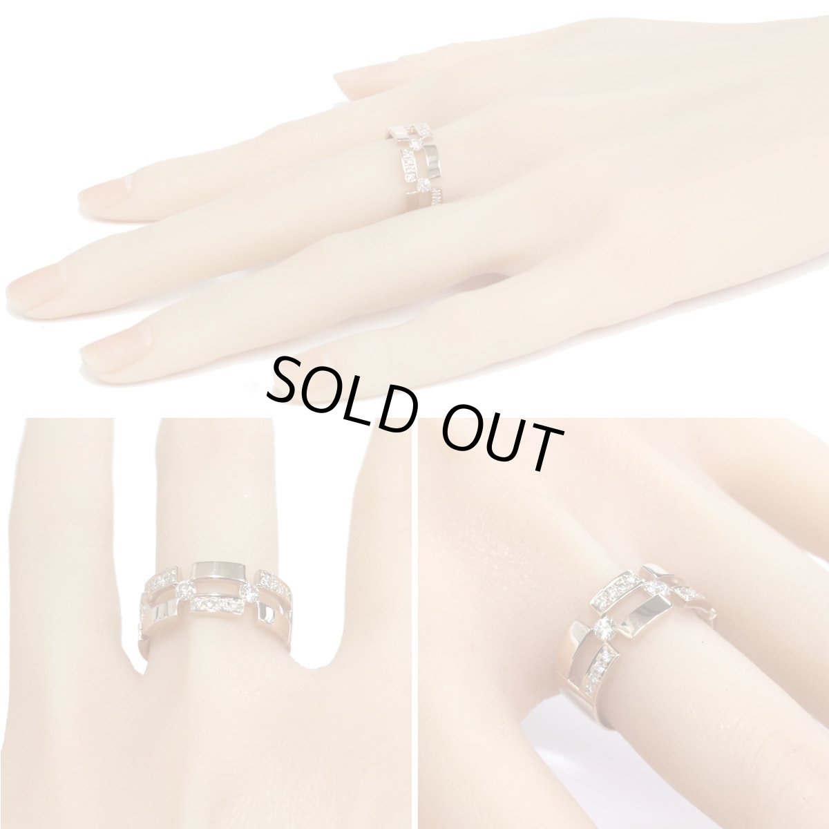 画像10: K18PGダイヤモンドリング D0.50 6.7g #17 (10)