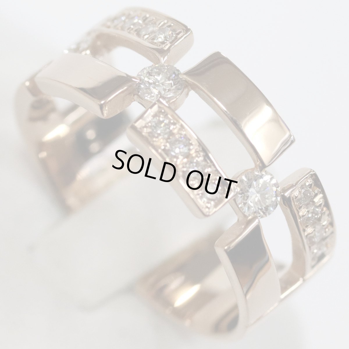 画像4: K18PGダイヤモンドリング D0.50 6.7g #17 (4)