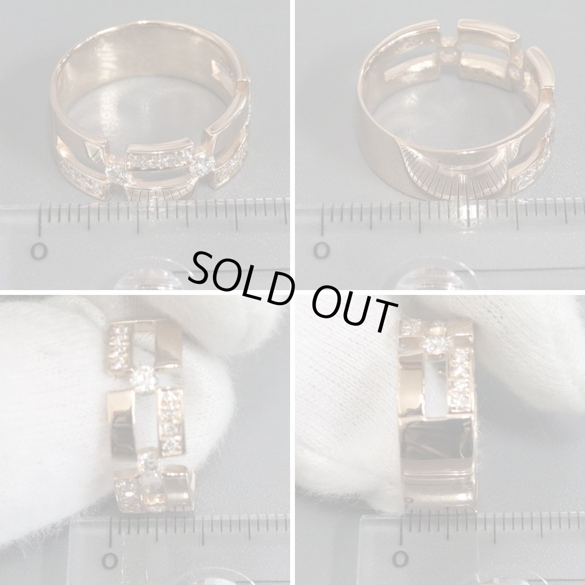 画像9: K18PGダイヤモンドリング D0.50 6.7g #17 (9)