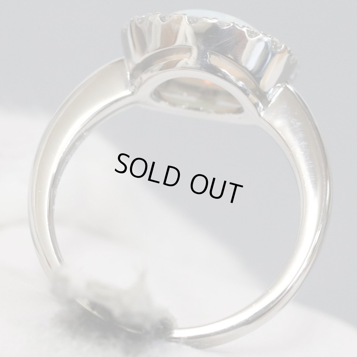 画像5: Pt900オパールダイヤモンドリング O1.30 D0.33 7.5g #13 (5)