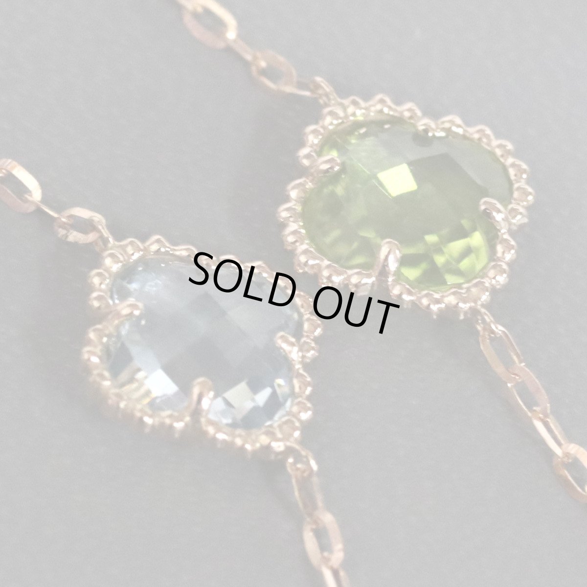 画像3: K18PGマルチカラーストーンネックレス マルチ10.00 6.9g 80cm (3)