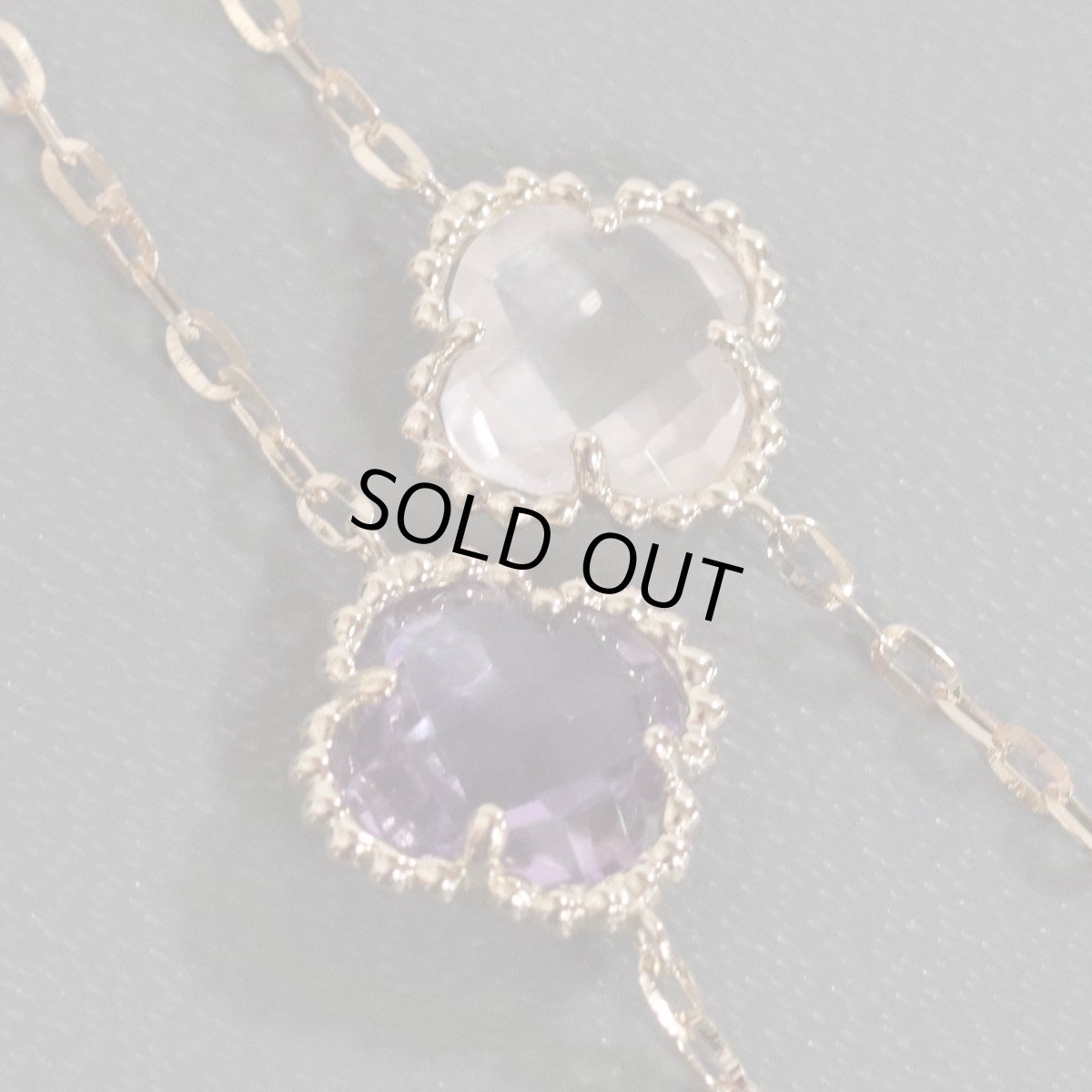 画像5: K18PGマルチカラーストーンネックレス マルチ10.00 6.9g 80cm (5)