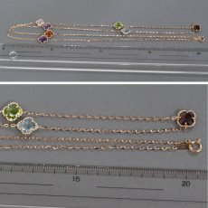画像8: K18PGマルチカラーストーンネックレス マルチ10.00 6.9g 80cm (8)