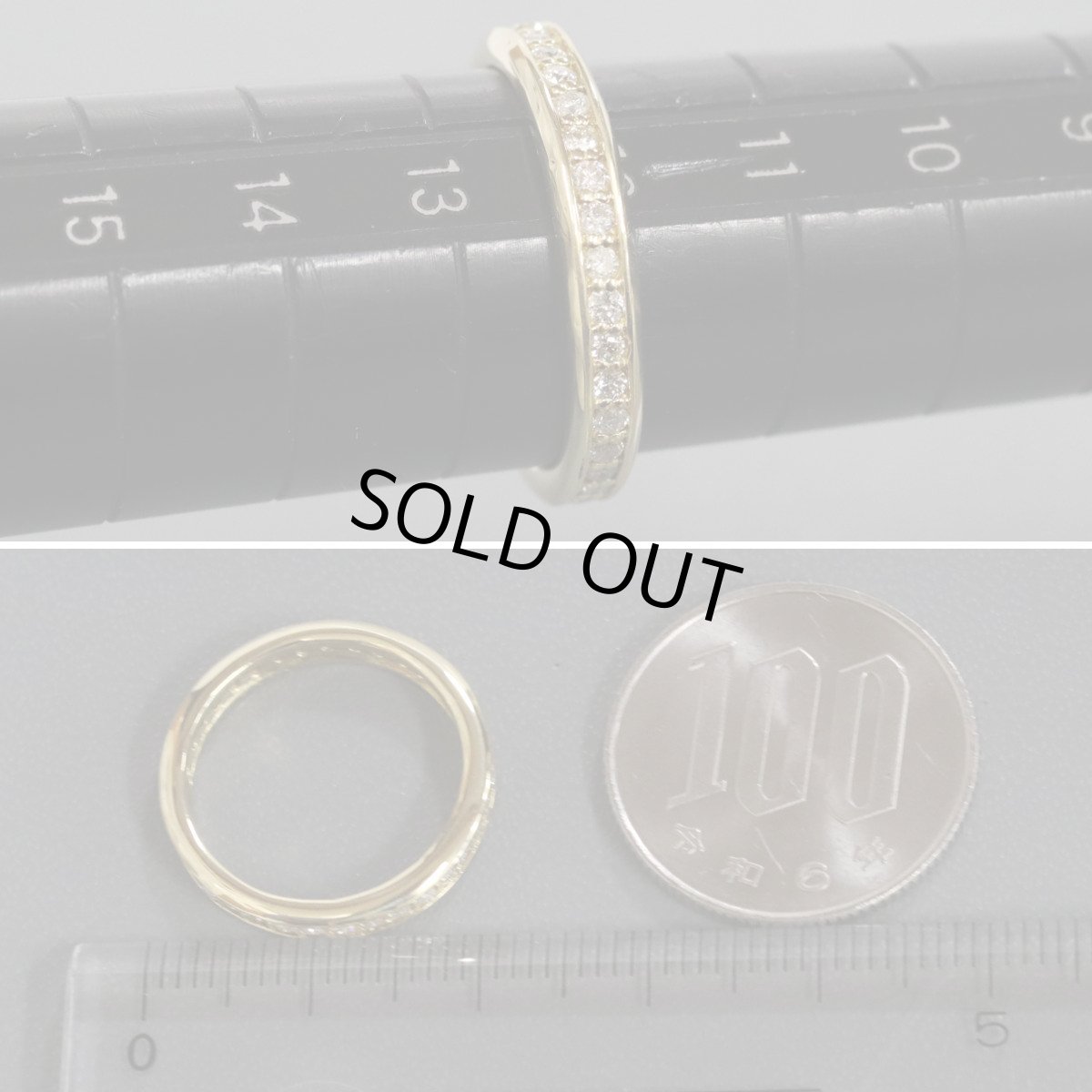 画像7: K18ダイヤモンドリング フルエタニティリング D0.50 3.3g #12 (7)