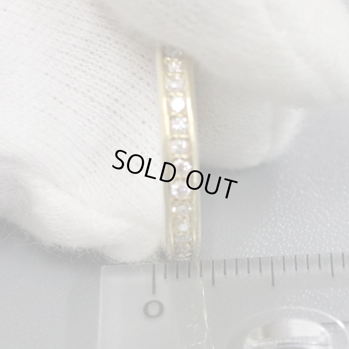 画像8: K18ダイヤモンドリング フルエタニティリング D0.50 3.3g #12 (8)