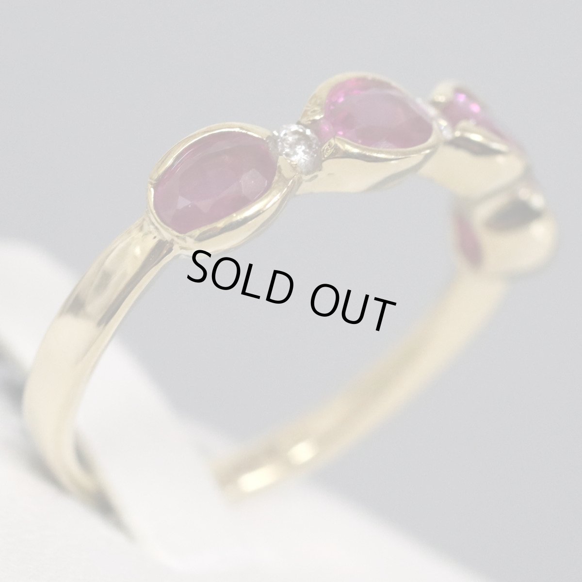 画像3: K18ルビーダイヤモンドリング R1.12 D0.11 2.7g #11.5 (3)