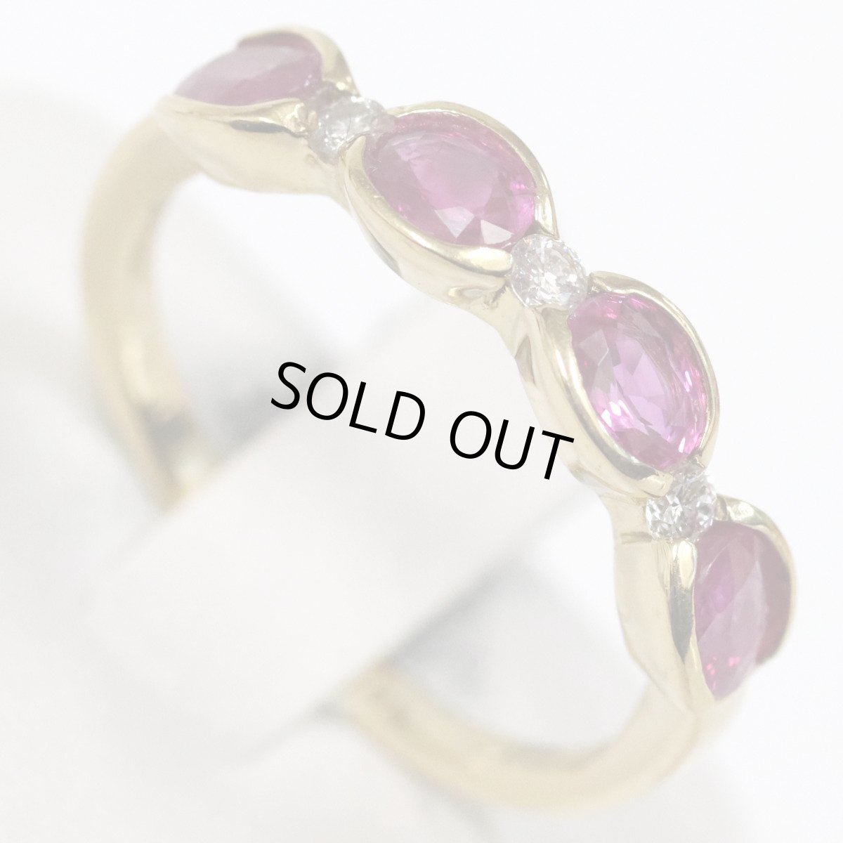 画像4: K18ルビーダイヤモンドリング R1.12 D0.11 2.7g #11.5 (4)