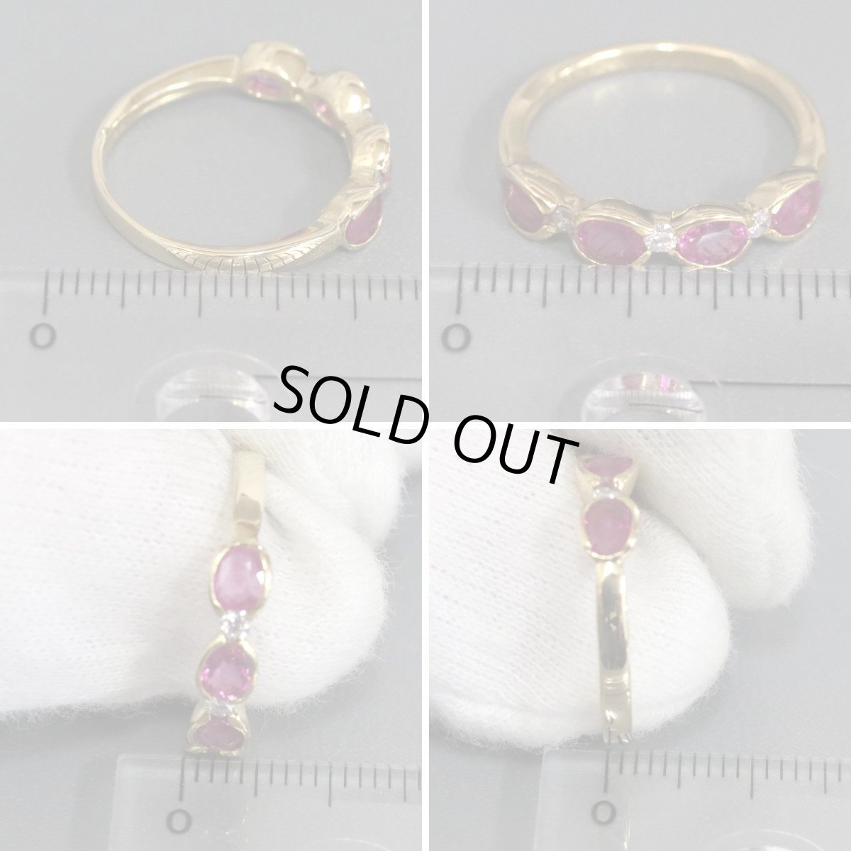 画像9: K18ルビーダイヤモンドリング R1.12 D0.11 2.7g #11.5 (9)