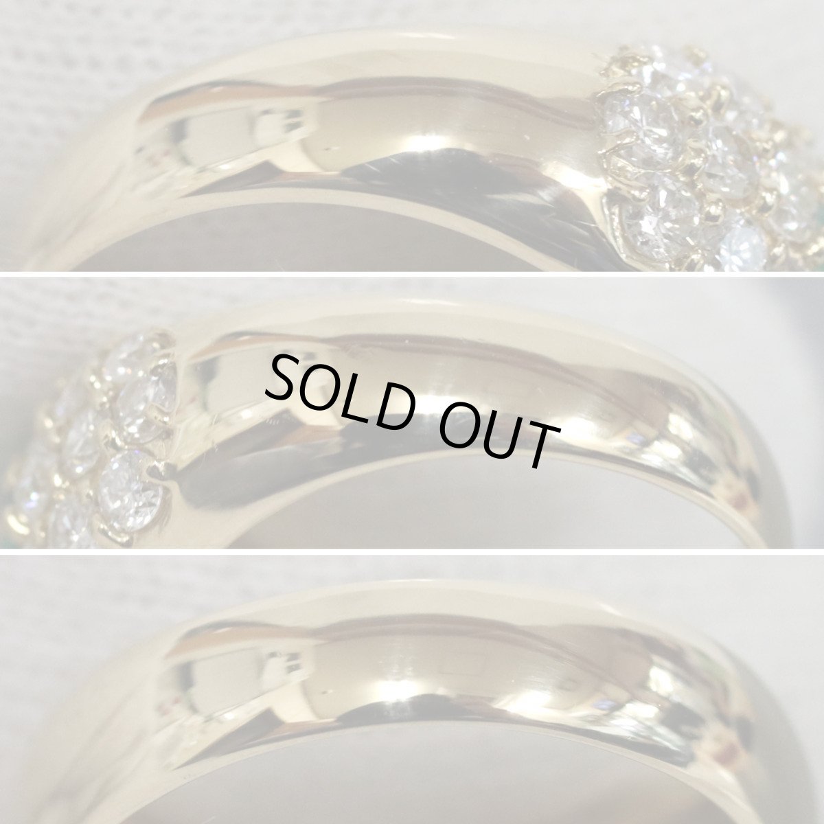 画像6: K18エメラルドダイヤモンドリング E0.52 D1.02 7.6g #11 (6)