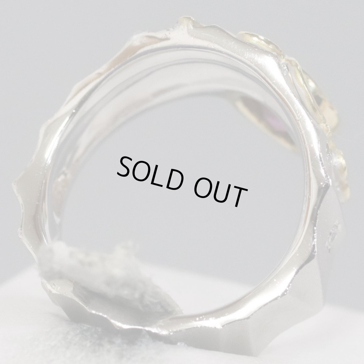 画像4: K18WG/K18ガーネットダイヤモンドリング G1.33 P0.05 D0.05 12.4g (4)