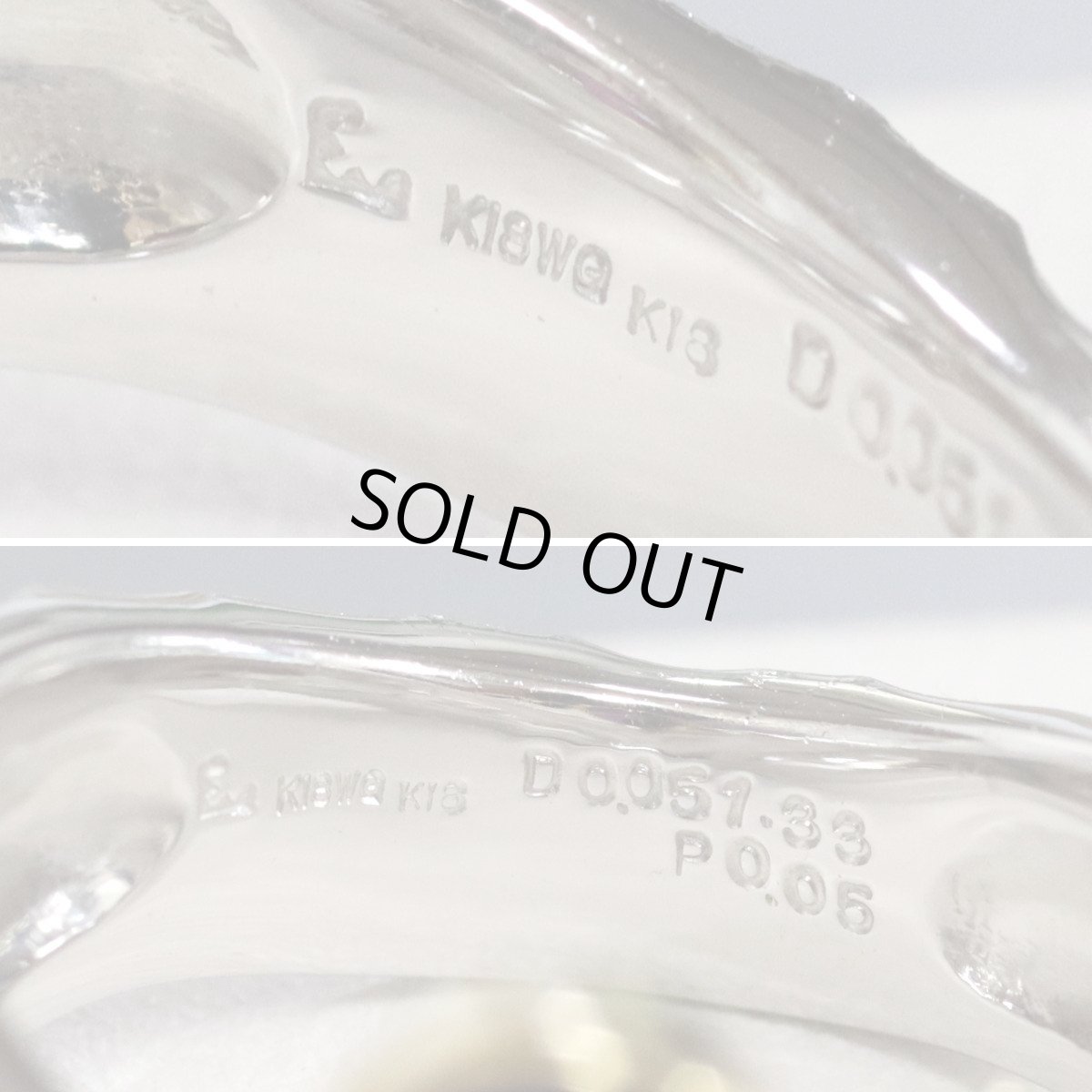 画像6: K18WG/K18ガーネットダイヤモンドリング G1.33 P0.05 D0.05 12.4g (6)